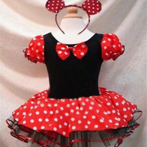 Christmas Polka Dots Minnie Mouse Girls Baby 2 T Party Costume Ballet Tutu Dress