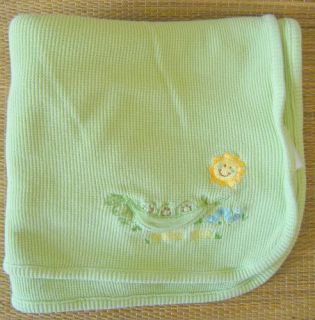 Green Sweet Pea Three Peas in A Pod Thermal Koala Baby Security Blanket Cotton