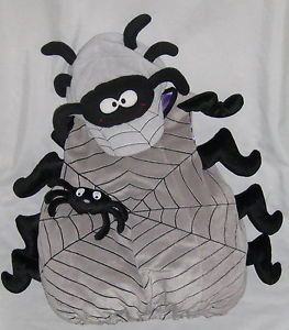 Plush Black Age 1 3 Toddler Vest Spider Web Costume w Hat 2 Piece