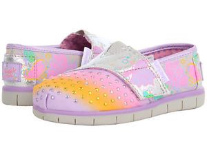 $50 New Skechers Twinkle Toes Starlight Silver Multi Sz 5 Infant Light Up Shoes