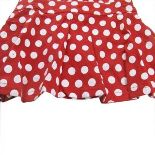 Girls Baby 2T Minnie Mouse Dress Red Polka Dots Party Costume Cute Free Hair Tie