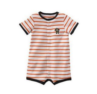 Carters Newborn 6 Months Baby Boy Summer Clothes Romper Orange Monkey Bodysuit