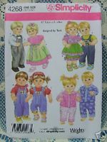 Simplicity 4268 American Girl Bitty Baby Twins Doll Clothes Pattern Boy Girl New