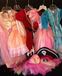 Lot of Toddler Girl Dress Up Clothes Costumes Princess Pirate Size 2T 3T 4T