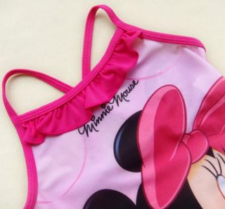 Disney Minnie Mouse Girls Swimsuit Swimwear Tankini swmming Costume Bather 2 9Y