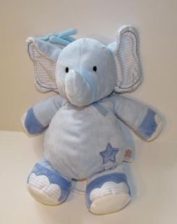 Carters Just One Year Musical Blue Plush Elephant Star