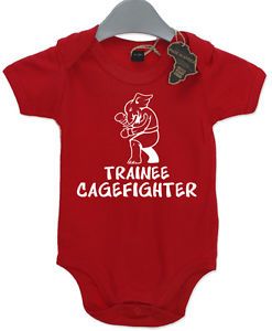 Trainee Cagefighter MMA UFC Gift Cute Baby Grow Boy Girl Babies Clothes Funny