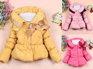 Baby Girls Toddler Outwear Clothes Kids Winter Warm Jacket Coat Snowsuit 1 5Year