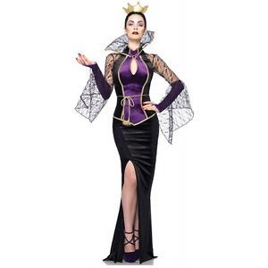 Evil Queen Costume Adult Womens Disney Wicked Snow White Halloween Fancy Dress