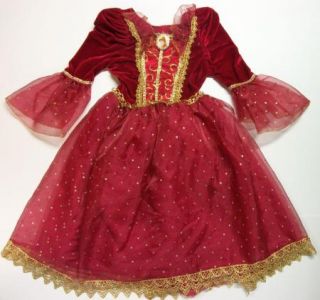 Belle Beauty Beast Costume Christmas Princess Dress 4 6
