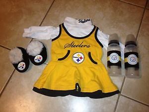 Super Cute Baby Girls Steelers Cheerleader Outfit 0 3 Months Halloween Costume