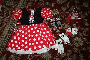  Minnie Mouse Girls Toddler Halloween Costume Dress Up Size XS
