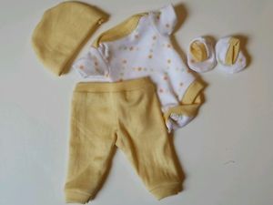 Sculpted OOAK Baby Doll Clothes Bodysuit Booties Tiny Miracles Mini Reborn 10"