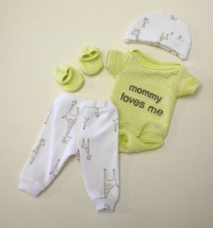 OOAK Baby Doll Clothes Bodysuit Tiny Miracle Mini Reborn Micro Preemie 10"
