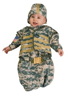 Soldier Bunting Military Camo Cute Dress Up Halloween Infant Baby Child Costume