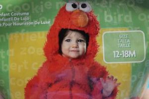 New Elmo Halloween Costume Dress Up Outfit Toddler Boy Girl Sz 12 18 Months