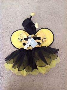 Baby Girls Bumble Bee Halloween Costume Size 12 Months Yellow Black Dress