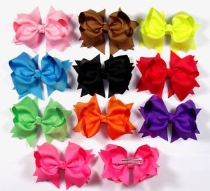 4" 10 Lot Baby Infant Girl Costume Boutique Hair Bows Clips Xmas H1 Gojrhff