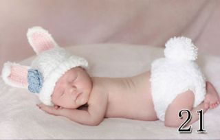 Cute Baby Infant Hand Knitted Rabbit Costume Photo Photography Prop Newborn L57