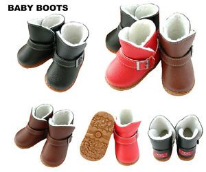 Baby Shoes Boy Girl Clothes Winter Snow Gear Snow Boot Red Brown Black 3 18M
