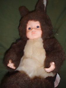 Anne Geddes Baby Plush Doll Baby Squirrel Costume 13"