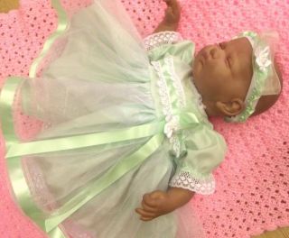 Dream 3 6 Month Baby Girls Lime Tulle Dress hbd 26 28" Reborn Dolls