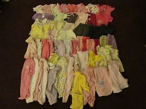 52 Piece 0 3 Month Baby Girl Clothes Lot Huge Large Polka Dot Flower Pink Mix
