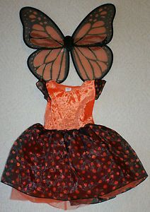 Toddler Girls Size 3 4 Gymboree Monarch Butterfly Halloween Costume Dress Wing