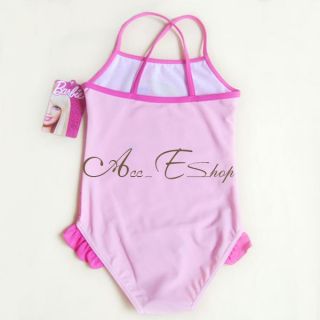 Girls Kids Barbie Princess 2 7Y Swimsuit Swimwear Swim Costume Bathing Suit