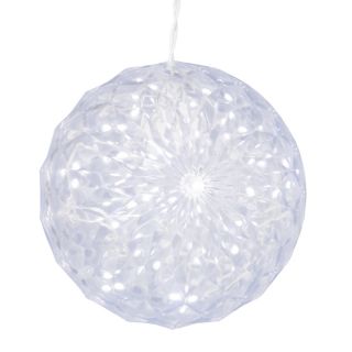 White LED Lighted Outdoor Christmas Crystal Sphere Ball