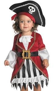 Childs Girls Puny Pirate Princess Buccaneer Costume Toddler 12 18 Months