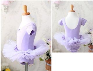 Girls Party Dance Ballet Tutu Dress Costume 3 8 T Purple Leotard Pettiskirt TT03