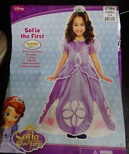 Disney Princess Sofia The First Dress Costume Size Toddler 3 4