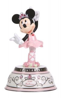 Precious Moments Disney Minnie Mouse Rotating Musical Ballerina Music Box Figure