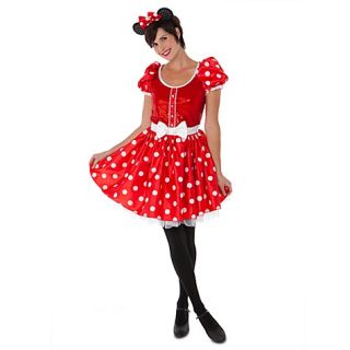 Adult Minnie Mouse 4 6 s Costume Red Bow Ears Headband 2011 NWT 