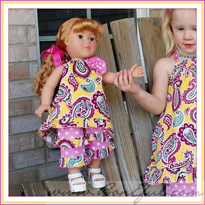 BOOAK RTS Girl 18" Dress Top Pants s Outfit Boutique American Baby Twin Doll Vtg