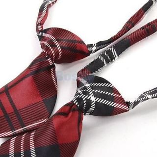 Red Grid Puppy Pet Dog Cat Bow Neck Tie Necktie Handsome Tie Clothes Costume New