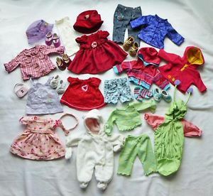 American Girl Bitty Baby Clothes Lot Dresses Shoes Jackets Pants