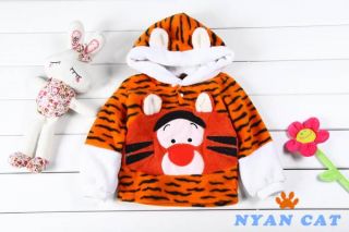 New Baby Girls Boys Animal Costume Coral Fleece Hooded Jumper Size 0 1 2 3 Gift