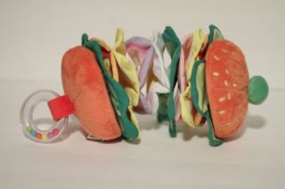 Alex Jr Hamburger Sandwich Baby Toy Crinkle Rattle Plush Toy Doll 