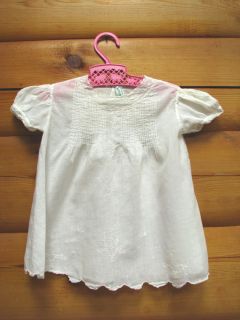 Vintage White Baby Dress Pinafore