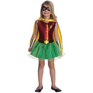 Robin Tutu Costume for Kids Toddler Batman Superhero Halloween Fancy Dress