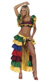 Womens Salsa Dancer Sexy Halloween Costume Size M L 10 14