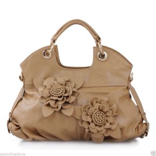 New Ladies Womens Designer Leather Floral Bag Summer Handbag Celebrity Style