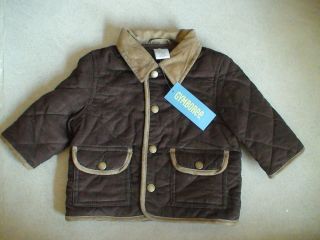 Gymboree Fall Fishin' Brown Quilted Coat Jacket
