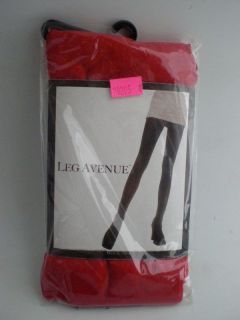 Nylon Opaque Tights One Size Fits Most Leg Avenue 7300 Red Xmas Adult