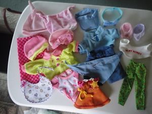 Huge Lot Doll Clothes Dora Barbie Baby Doll Teddy Bear Misc Shoes Acces
