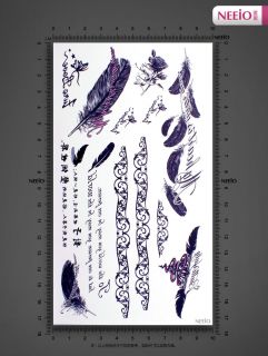 Temporary Tattoos Fashion Sexy Tattoo Stickers Feather Totem Hot Party