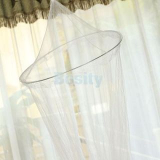 New White Elegent Bed Netting Canopy Round Dome Mosquito Net Summer Bedroom