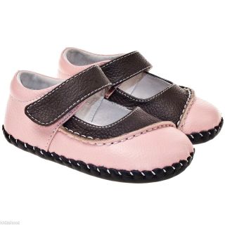 Little Blue Lamb Girls Infant Toddler Leather Soft Sole Baby Shoes Pink Brown
